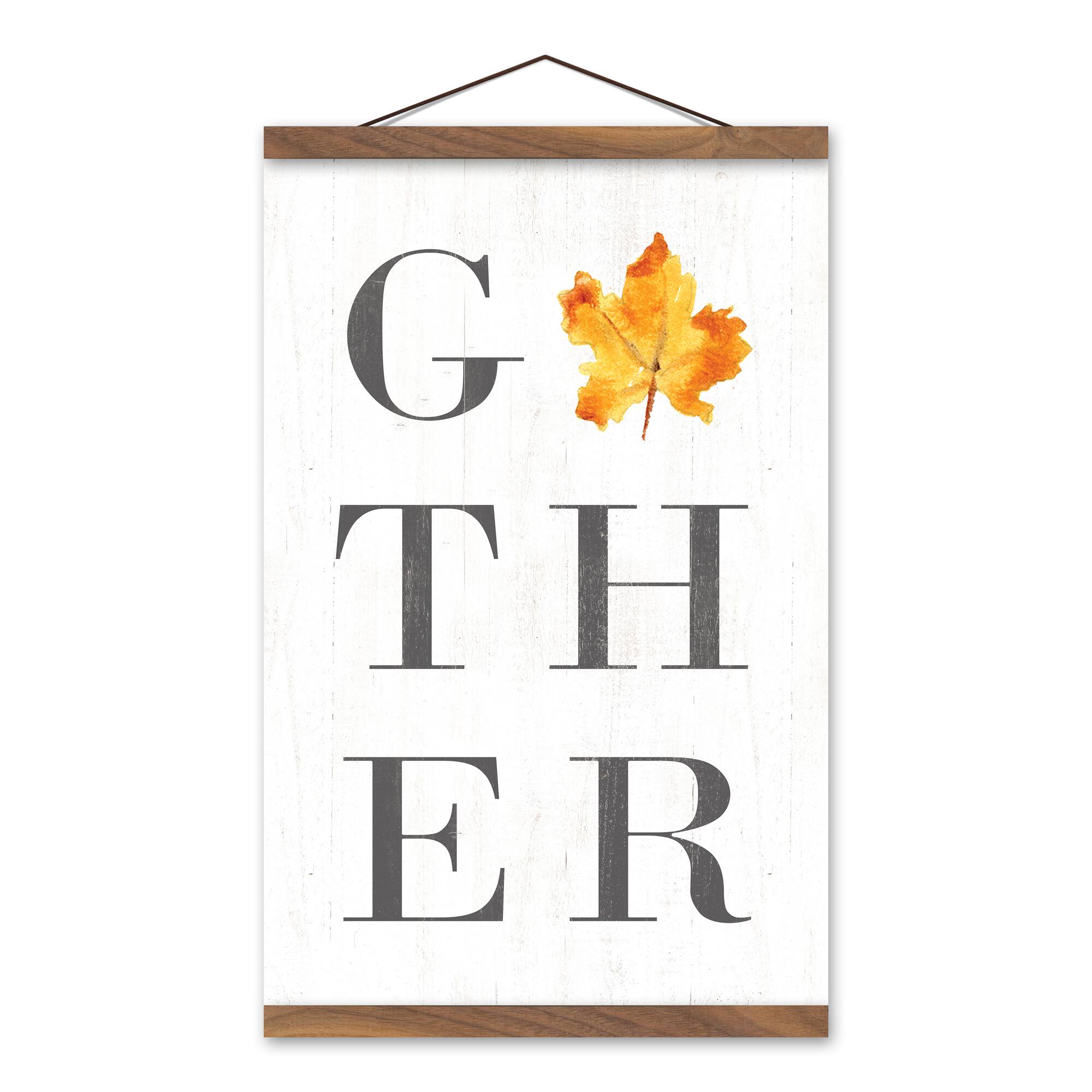 Gather Teak Hanging Canvas
